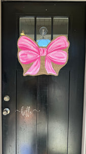 Pink Bow Door Hanger