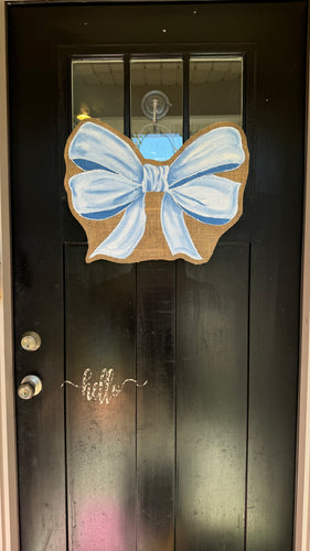 Baby Blue Bow Door Hanger