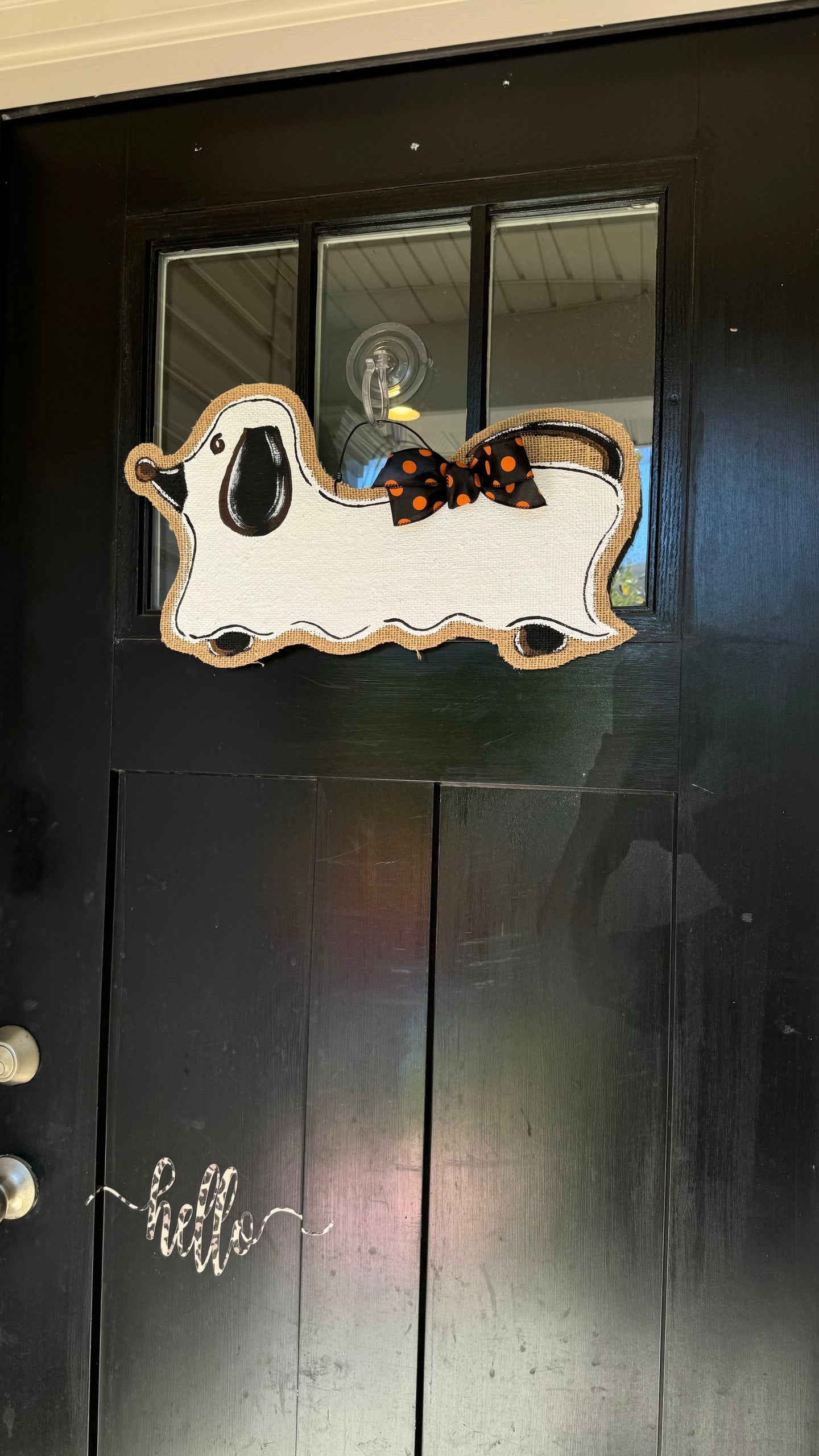 Ghost Halloween Doxie Door Candy - Black