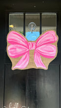 Load image into Gallery viewer, Pink Bow Door Hanger