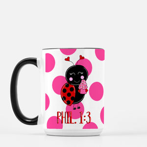 Love Bug Custom Order Mug Deluxe 15oz. (Black + White)