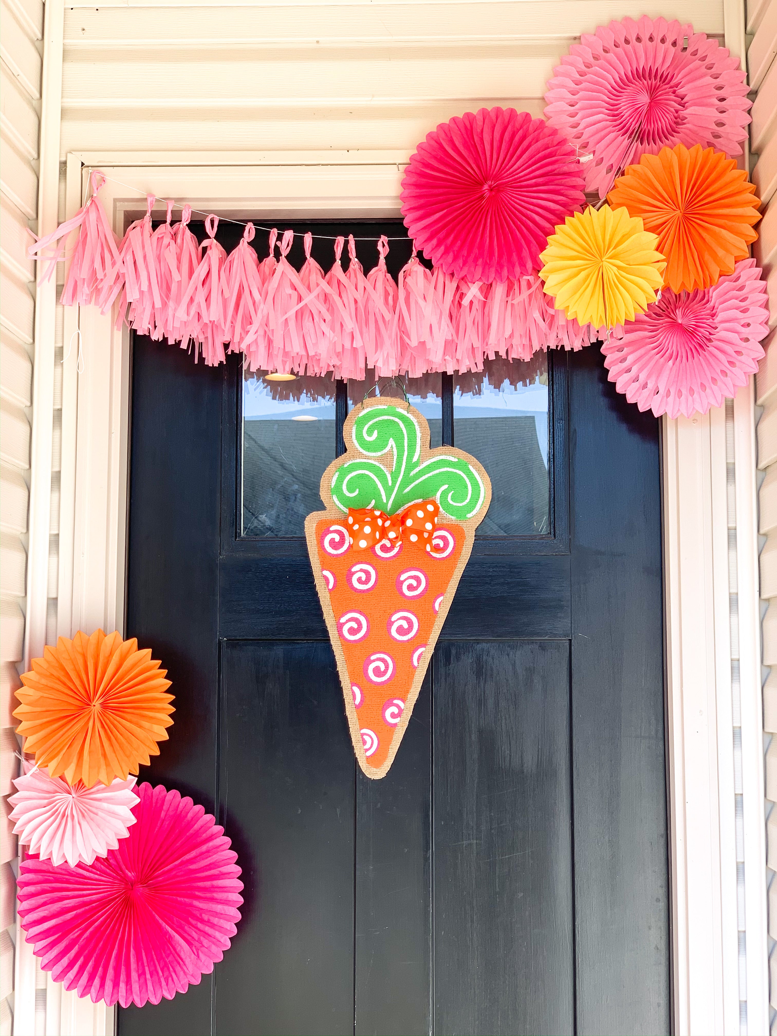 Burlap Carrot offers Door Hanger